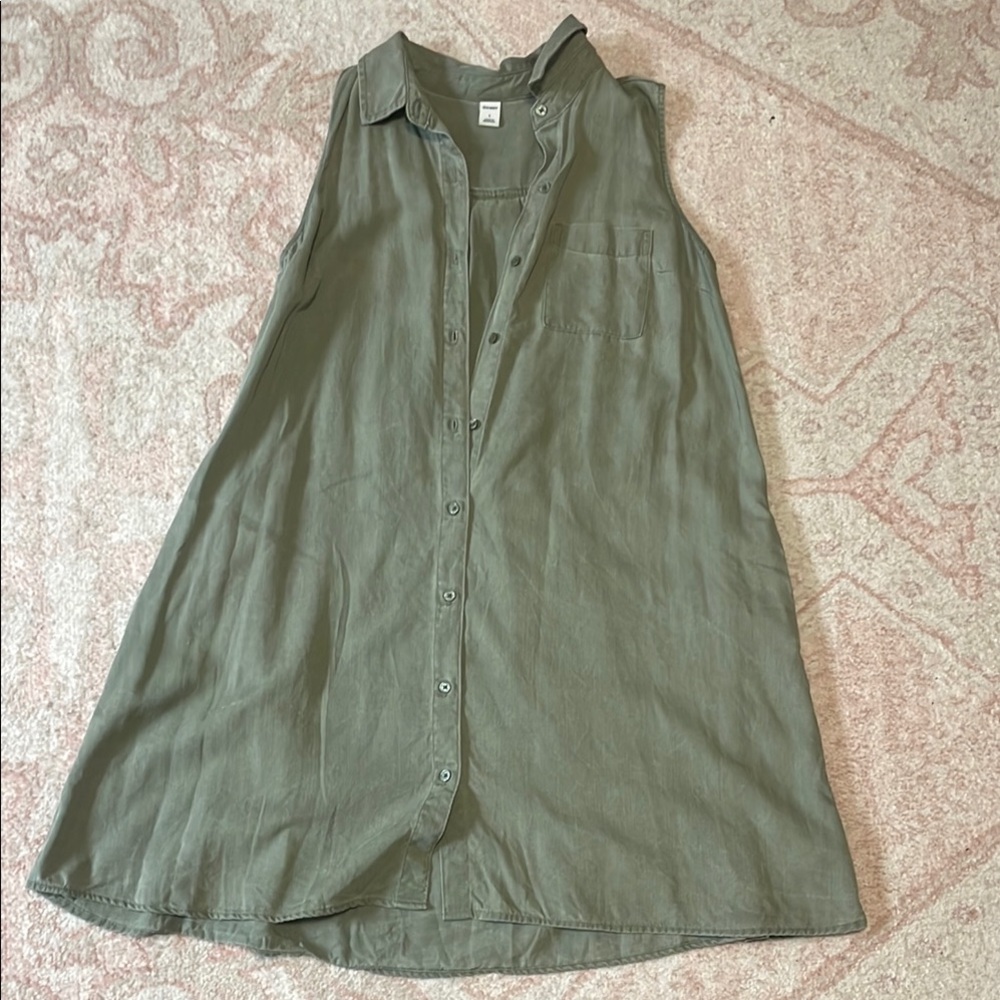 Old Navy Olive Green Sleeveless Dress